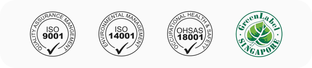 iso 9001 14001 ohsas 18001 green label singapore